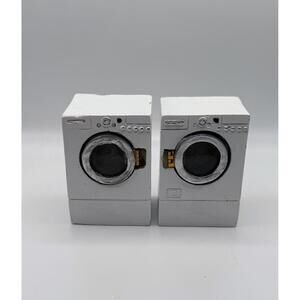 Handmade 1:12 Scale Miniature Washer Dryer Set Dollhouse Laundry Appliances